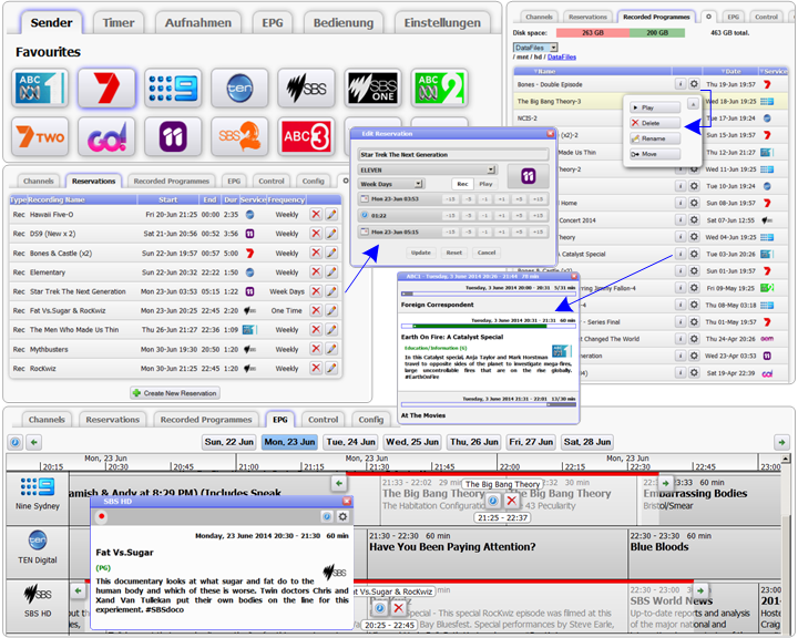 WebControl Sample Screens